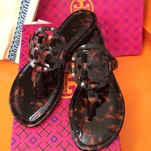Tory Burch Miller patent sandal Tortoise Shell 9.5